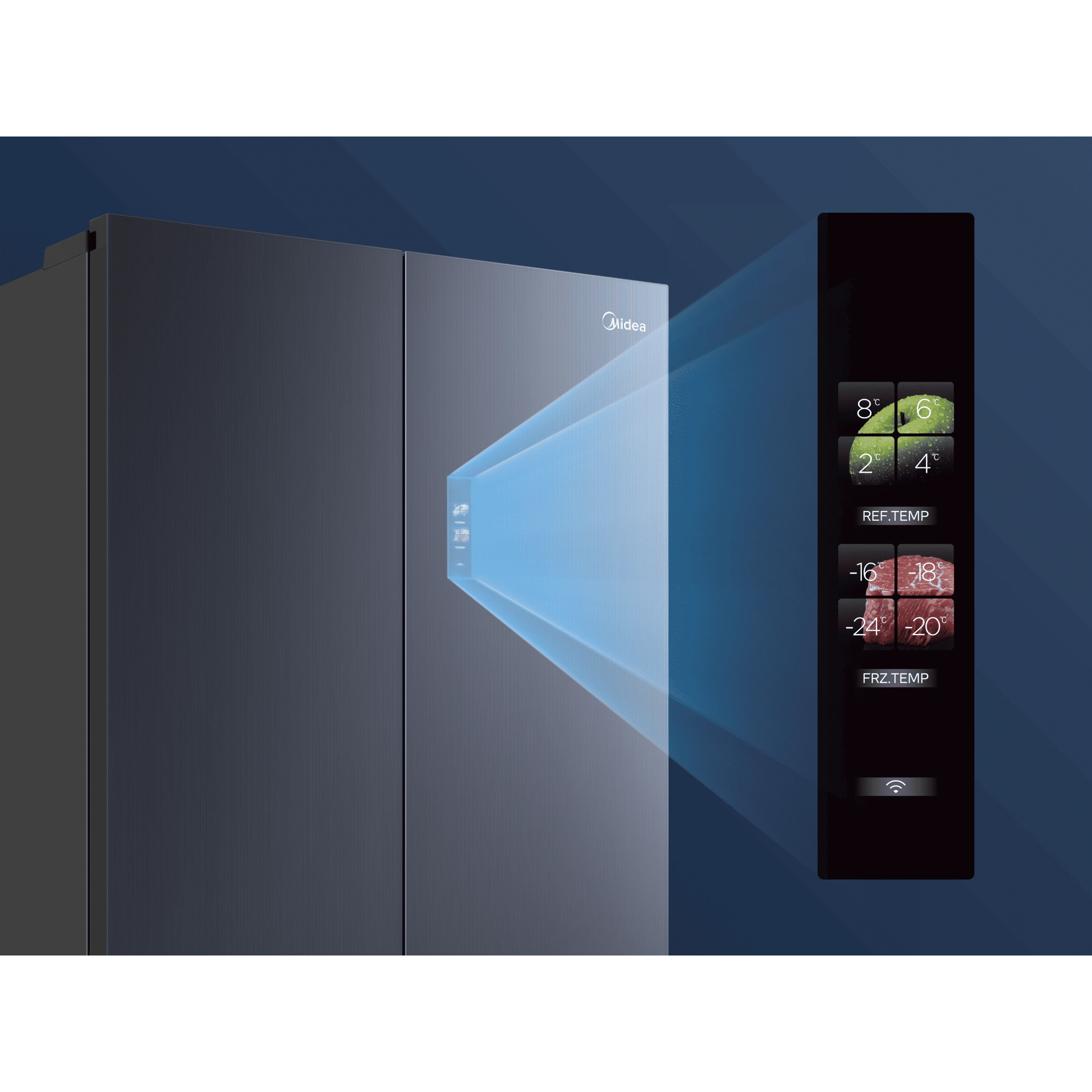 Ψυγείο Midea Ντουλάπα Multi Doors 515Lt (Υ x Π x Β) cm 191 x 83,3 x 60 901182082 - Image 3